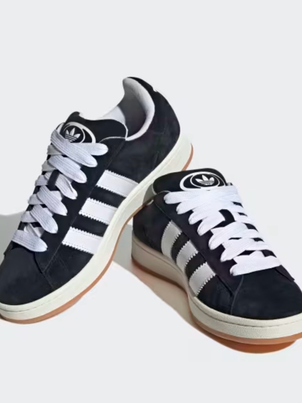 adidas Men’s Black and White Suede Sneakers